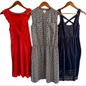 MOULINETTE Soeurs Anthropology Express Merona 3 Piece Summer Dress Bundle Sm/0